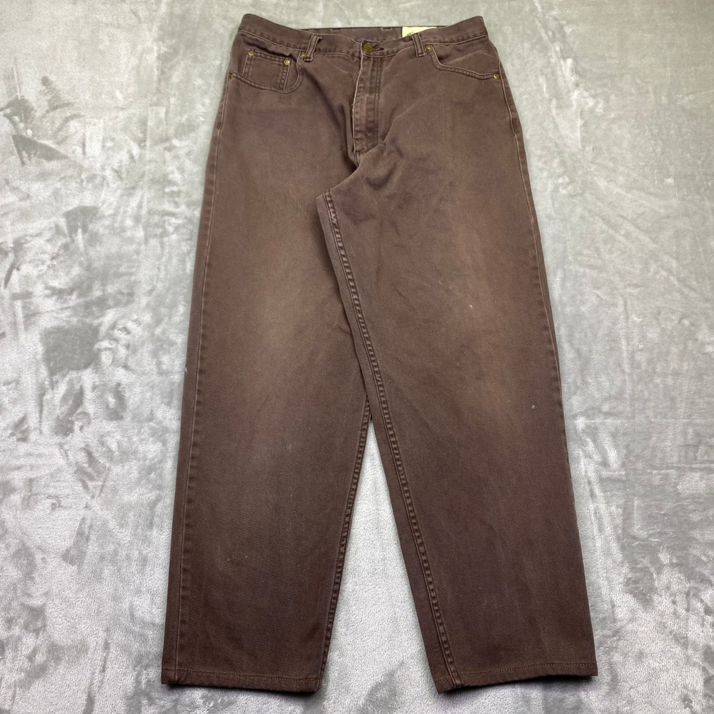VTG Eddie Bauer Women's Brown Cotton Straight Leg Jeans Sz 14 Fits 30" Singapore